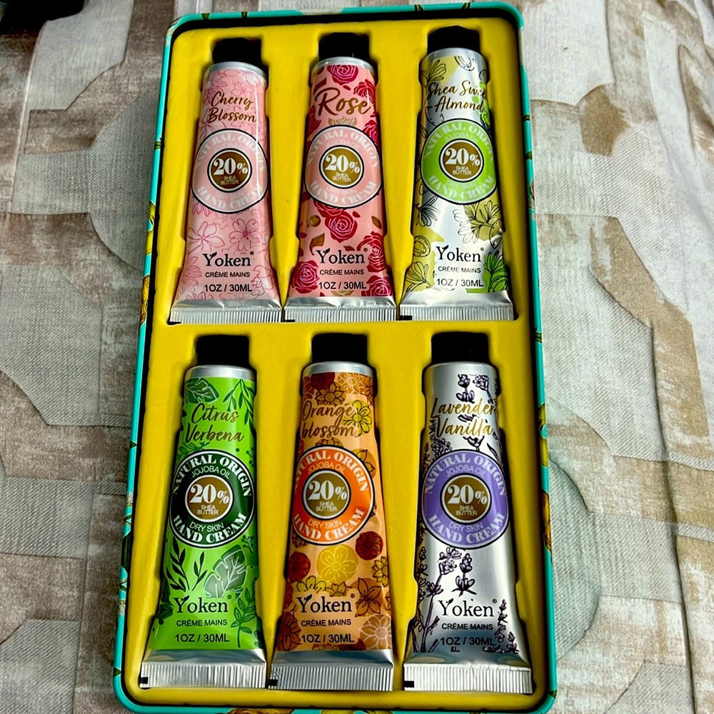 Premium Yoken Shea Butter & Jojoba Oil Hand Cream Gift Set in tin container